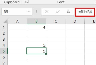 Addition Formula in excel