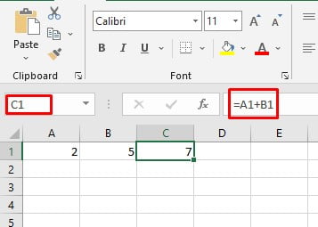 Addition Formula in excel