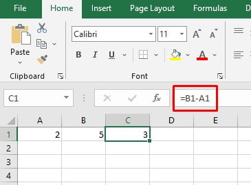 Addition Formula in excel