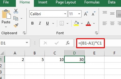 Addition Formula in excel