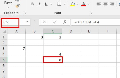 Formula in excel