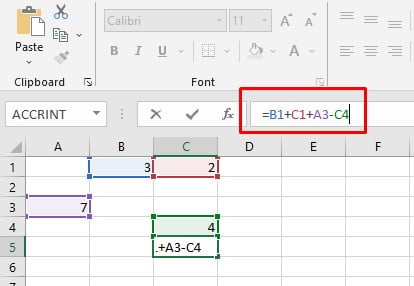 Formula editing in excel