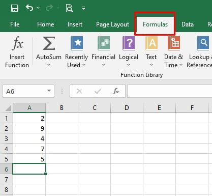 Insert Function in excel