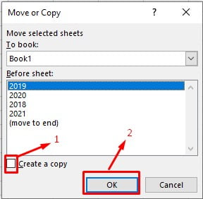 Move & Copy worksheet