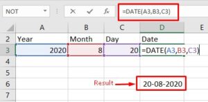 Date Function in Excel