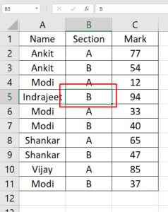 Filter Option in Excel