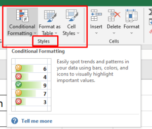 Conditional Formatting in Excel