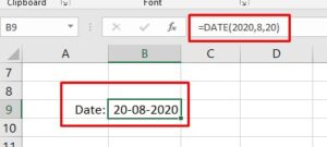 Date and Time function in Excel