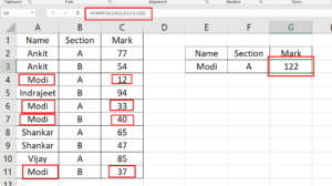 SUMIF Function