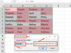 Duplicate Value in Excel