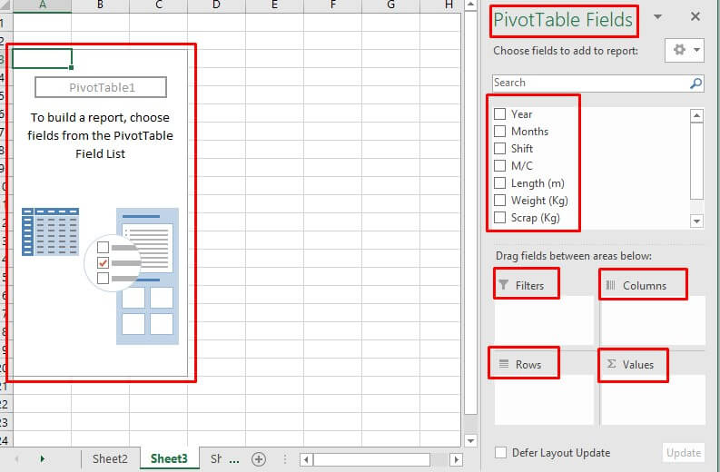 Explanation of Pivot Table field for excel